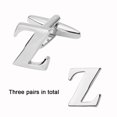 thumbnail image 2 of Gemelos con letras del alfabeto para hombre, gemelos, gemelos para hombre, gemelos para hombre para bodas y negocios, 2 of 5