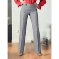 thumbnail image 4 of Pantalones Casuales de Cintura Alta y Corte Recto Holgado para Mujer con Bolsillos Plata L, 4 of 7