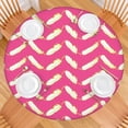 thumbnail image 2 of Boho Floral Print Round Tablecloth with Elastic Hem 44 Inch Fits 38-42 Tables Liquid Resistant Vinyl Cover All Occasions, 2 of 7