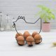 thumbnail image 1 of Almacenamiento del modelo del pollo del estante del huevo del metal para la decoración de Pascua del comedor de la cocina, 1 of 5