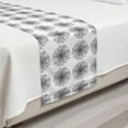 thumbnail image 2 of Floral Bed Runner, Repetitive Concept of High Detailed Aster Flower Silhouettes, Decorative Accent Bedding Scarf for Hotels Homes and Guestrooms, Twin, Charcoal Grey and White, by Ambesonne, 2 of 2