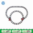 thumbnail image 1 of Train Track Set Big Building Blocks City Traffic Track Accessories Compatible With DuploEGG DIY Bricks Toys For Children Gift 25PCS A, 1 of 6