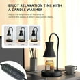thumbnail image 6 of VIBEWARD Candle Warmer Lamp, Dimmable Metal Candle Lamp Warmer Height Adjustable, Melting Wax Lamp with Timer, Compatible with Yankee Candle, Candle Warmer Lamps Scented Wax for Home Decor, Black, 6 of 8