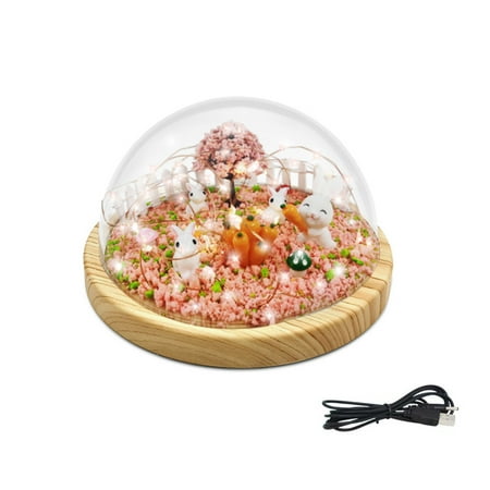 

side bedroom romantic atmosphere creative cartoon night light holiday birthday gift (color box 18.5*18.5*11cm) (dual use: USB power supply + cus