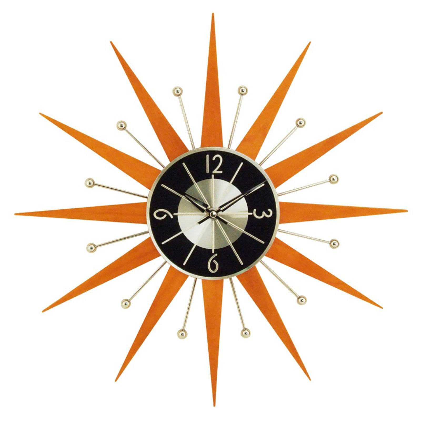 Nelson Wooden 19.375 in. Starburst Wall Clock
