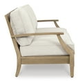 thumbnail image 3 of Signature Design by Ashley Carter Hall Outdoor Eucalyptus Patio Sofa in Beige, 3 of 7
