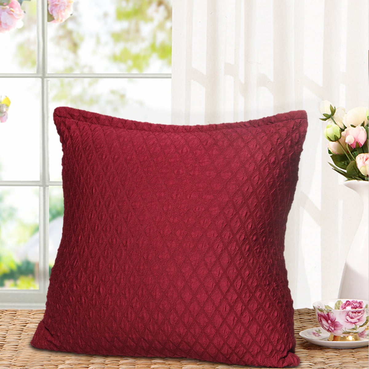 17.7x17.7" Solid Cushion Cover Decorative Throw Pillow ...