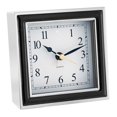 thumbnail image 1 of Natico  Alarm Clock, Black Enamel and Silver, 1 of 3