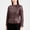 Coffee, variant on Plus Size Women's Faux Leather Turtleneck Jacket with Pockets | Long Sleeve Open Front Coat for Going Out, Date Night, or Office