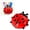 Red, variant on Cartoon Suction Cup Toothbrush Holder, Kids Wall Mount Toothpaste Organizer, Travel Pen Pencil Container, Includes 1 Ladybug Holder
