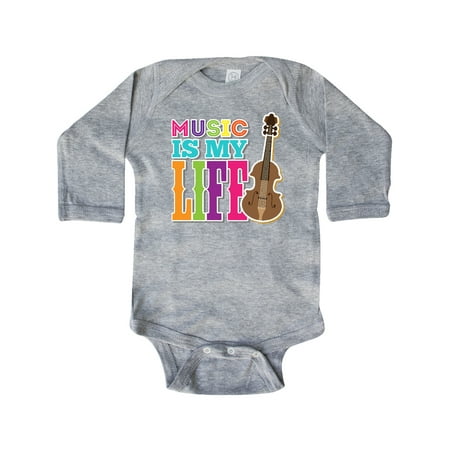 

Inktastic Violin Music is my Life Gift Baby Boy or Baby Girl Long Sleeve Bodysuit