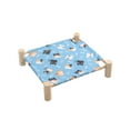 thumbnail image 2 of Methold Cama para perros de tela de madera transpirable - A prueba de humedad para descansar Cama para mascotas desmontable y lavable Suministros para perros S Duocai Juego de gatos, 2 of 6