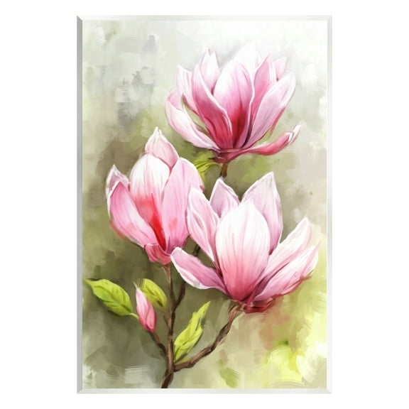Stupell Industries Blooming Pink Lilies Botanical & Floral Painting Unframed Art Print Wall Art, 10 x 15