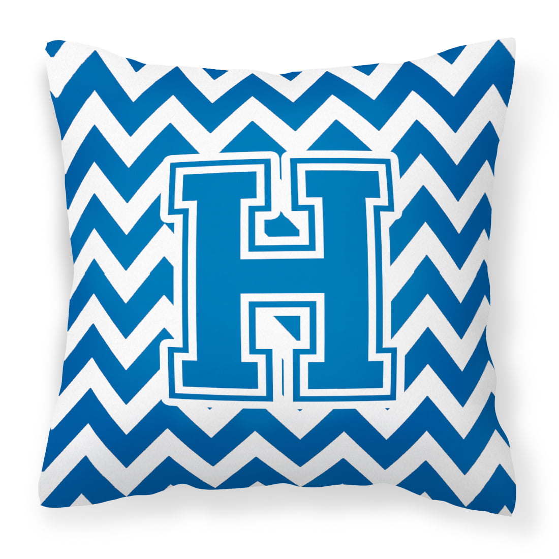 Letter H Chevron Blue and White Fabric Decorative Pillow - Walmart.com