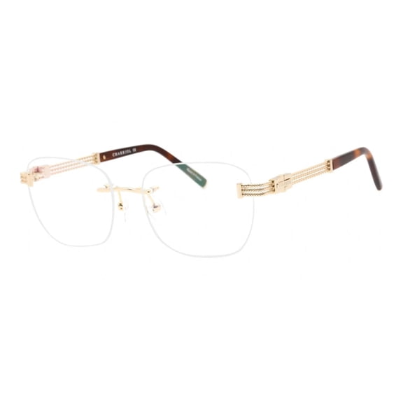Charriol PC71065 C01 55mm Rectangle Eyeglasses for Women's Shiny Gold Tortoise