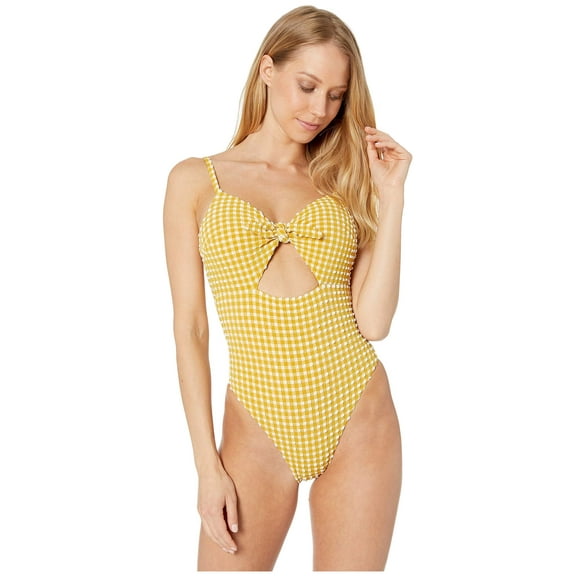 Vitamin A Womens Alma Bodysuit Vichy Marigold 4 One Size