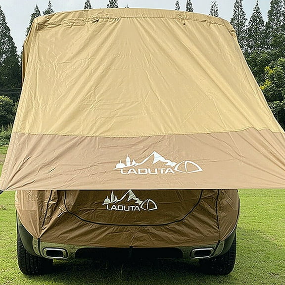 Car Tailgate Tent, Portable Camping Trailer Car Trunk Tent SUV Awning Shelter Canopy Rear Sunshade