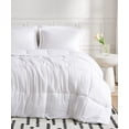 thumbnail image 3 of TRULY SOFT Garment Wash Solid White King 3 Piece Comforter Set, Solid Color Themed, Oeko-TEX Certified Confidence, 3 of 9