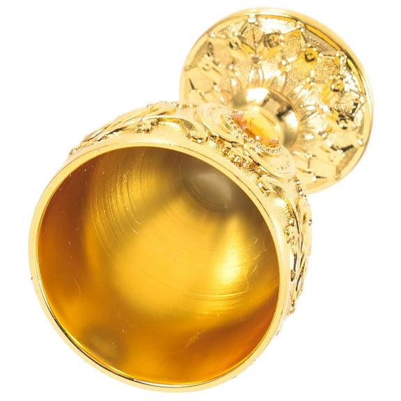 ELAYARD Retro Mug Unique Drinkware Golden Aluminum for Adults Drinking Experience 1Pcs