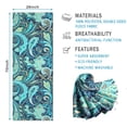 thumbnail image 2 of Blue Paisley and Floral Pattern Hot Yoga Mat Towel Non Slip for Hot Yoga - Quick-Drying Yoga Mat Cover with 4 Corner Pockets with Travel Bag - Hot Yoga Towel Non Slip 70"x26", 2 of 6
