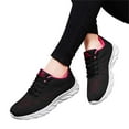 thumbnail image 4 of Gvdentm Black Nonslip Shoes Women Breathable Mesh Walking Sneakers lightweight Lace-up Comfort Trainers Shoes Women Pink,8, 4 of 9
