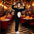 thumbnail image 3 of Cat Costume for Animal Onesie Pajamas Black Cat with Hood for Halloween Christmas Party Homewear, 3 of 7