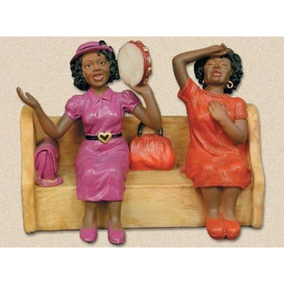 Ebony Treasures African American Church Pews Figurines Hallelujah
