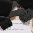 thumbnail image 4 of Gymayou Women Strapless Invisible Push Up Bra No Slip Clear Backless Padded Adjustment Bra Front Back Hook Closure Full Cup Smooth Seamless Lingeries Black M, 4 of 7