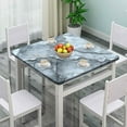 thumbnail image 2 of Fitted Outdoor Tablecloth Square, Gray Marble Pattern Printed on Washable Fitted Table Cover, Ideal for Easter Brunch Mother''s Day, Fit for 36" x 36" Square Tables, 2 of 4