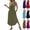 Army Green, variant on POIUYTR Women Casual Tank Dress Summer Loose V Neck Shift Sleeveless Dresses Vacation Solid Color Sundress