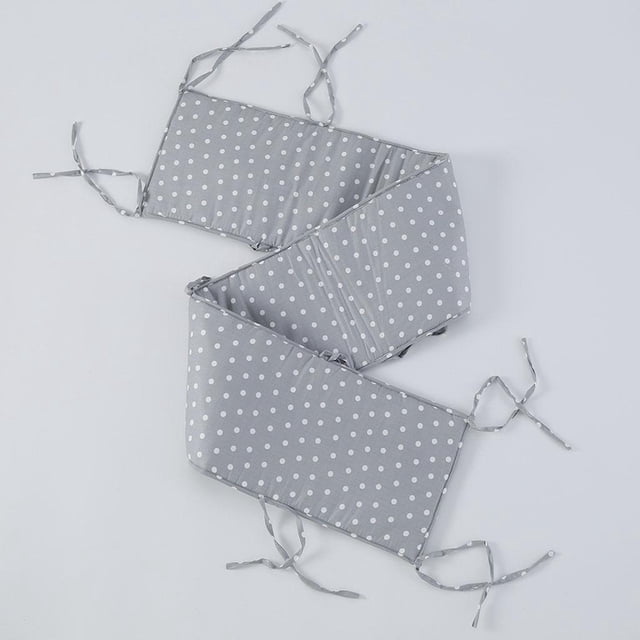 Cama de Cuna de Guardería para Bebé, Parachoques Grueso, Cuna Pieza Alrededor Del Cojín, Almohadas Protectoras para Cuna, Decoración de La Punto gris Yotijar Cojín de parachoques de cabecera