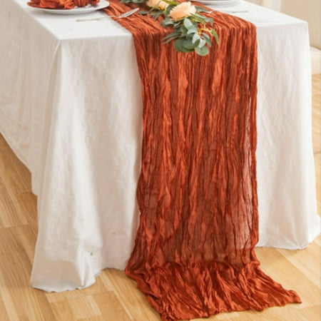 

Table Runner 10ft Runner 35x120 inch Table Runner Gauze Rustic Table Runner