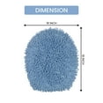 thumbnail image 3 of Home Weavers Fantasia Collection Toilet Lid Seat Cover, Elastic Edges, 100% Cotton Soft Universal Fit for Standard Oblong Round Elongated Bath Room Bowl Lids, Washable, 18"x18" Toilet Lid Cover, Blue, 3 of 6