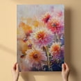 thumbnail image 3 of Dahlia Flower Canvas Wall Art 8x12 inches - French Cottage Dahlia Flower Floral Wall Art Vintage Canvas Decor, 3 of 5