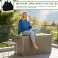 thumbnail image 6 of Joxxoaa 100 Gallon Waterproof Large Resin Deck Box Indoor Outdoor Lockable Storage Container for Patio Furniture Cushions Garden Tools (Black) /（Grey）, 6 of 7