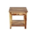 thumbnail image 2 of Sante Fe Solid Sheesham Wood End Table with Drawer, 2 of 7