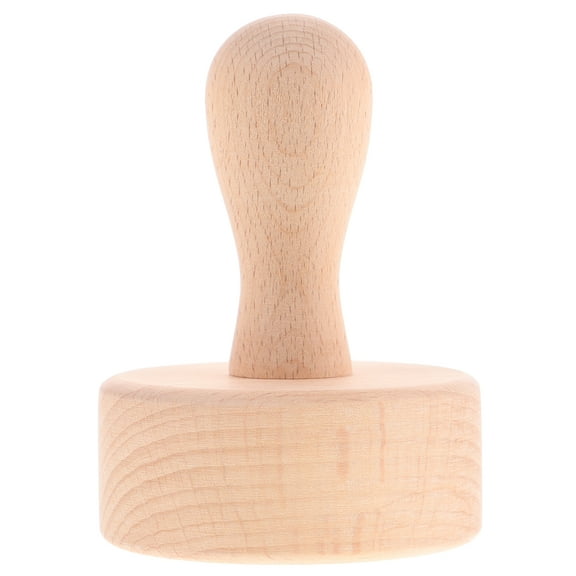 Wooden Tart tamper for Baking with Wood Handle Light Brown Color for Home Use Versatile Dessert Tool 4.5 Inches