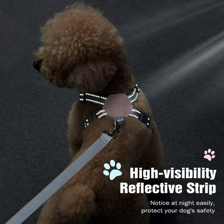 Pawaboo Dog Harness with Leash Set X Frame No Pull Pet Harness Adjustable Choke Free Dog Vest Harness for Small Medium Dogs Puppies Breathable