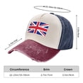 thumbnail image 3 of Union Jack All Uk Flag Distressed Baseball Cap Dad Hats for Men Women Vintage Trucker Hat Low Profile Ball Caps, 3 of 7
