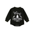 thumbnail image 1 of Honganda Barboteuse Bébé Garçons Filles Manches Longues Col Rond Imprimé Arbre de Noël Justaucorps Nouveau-Né, 1 of 9