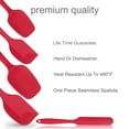 thumbnail image 4 of 5pcs Kitchen Cooking Silicone Spatula Set Heat Resistant Turners Scraper Baking Utensils Red, 4 of 7