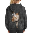 thumbnail image 6 of Xoenoiee Long Sleeve Boys Hoodies Vintage Bulldog Pattern Pullover Hoodies Hooded Sweater for Fall Winter Cosy Activewear with Kangaroo Pocket for Age 6-16 Years, M, 6 of 7