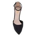 thumbnail image 2 of YDN Women Classic Pointy Toe Platform D'Orsay Pumps Chunky Cone High Heel Buckle Strap Shoes for Wedding Bridal Party Size 7 Black, 2 of 4