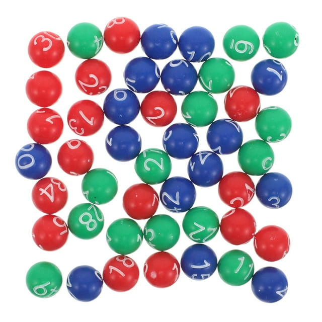 Miangastore 1 Bag Of Colorful Bingo Balls For Lottery Drawing Numbered Raffle Balls Plastic Replacement Balls Carnival Ball Game Accessories