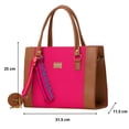 thumbnail image 3 of Bolsa Yute De Mujer FANA Henri Color Fiusha Con Asas La Quiero, M4014!!, 3 of 3