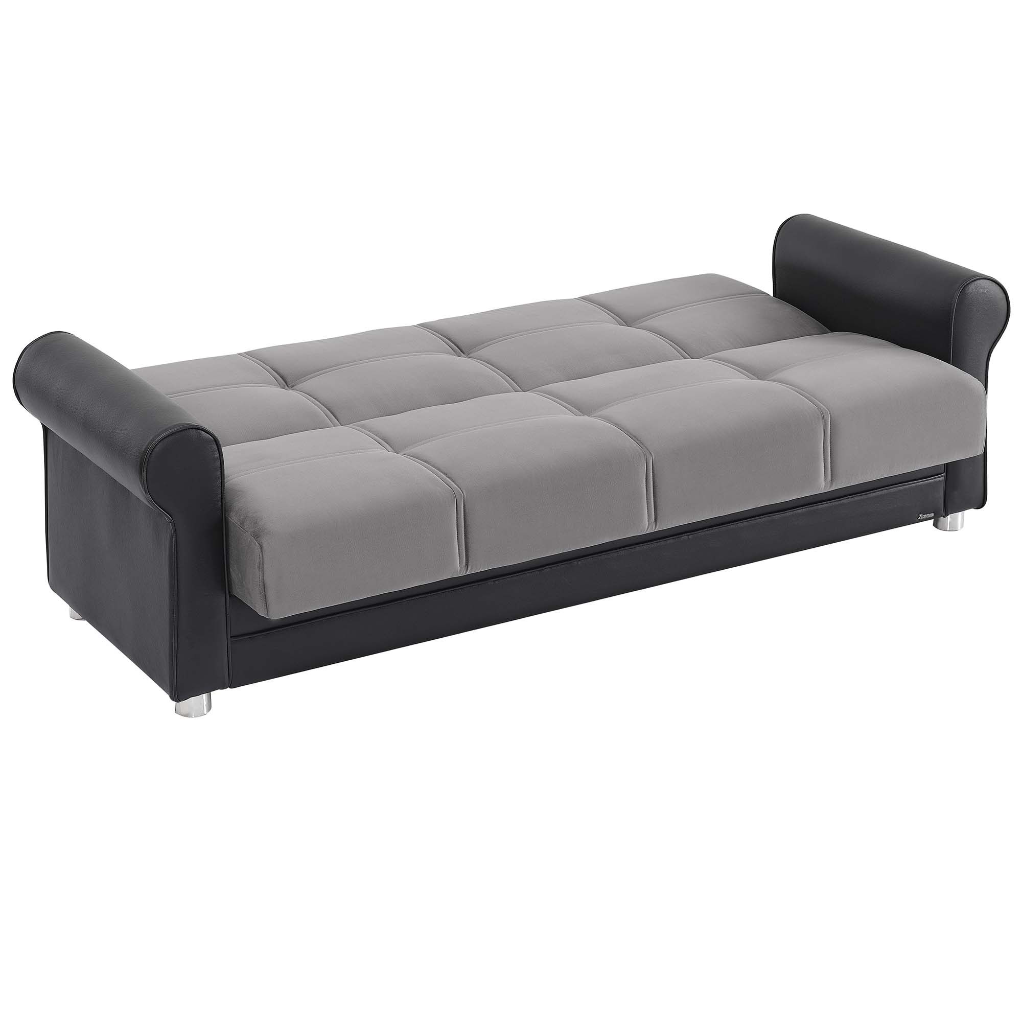 Ottomanson Convertible Sleeper Sofa Bed with Hidden Storage, Firm Comfort Couch, Gray