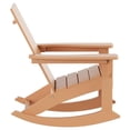 thumbnail image 5 of Costaelm Palms Outdoor HDPE Plastic Adirondack Rocking Chair (Set of 2), Teak, 5 of 8