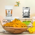 thumbnail image 6 of TURMERIC 95% CURCUMIN with GINGER & BIOPERINE Black Pepper Antioxidant 100 Caps, 6 of 7