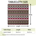 thumbnail image 2 of Washable Bohemian Floral Square Table Cover with Elastic Edge for Patio Dining and Kitchen Table Decor, 2 of 6