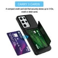 thumbnail image 5 of Galaxy S21 Plus Wallet Phone Case, Takfox Galaxy S21+ Case Shockproof Hybrid Hard PC & TPU Armor Ultra Protective Case with 3 Cards ID Holder Slots Storage Cover for Samsung Galaxy S21 Plus, Black, 5 of 7